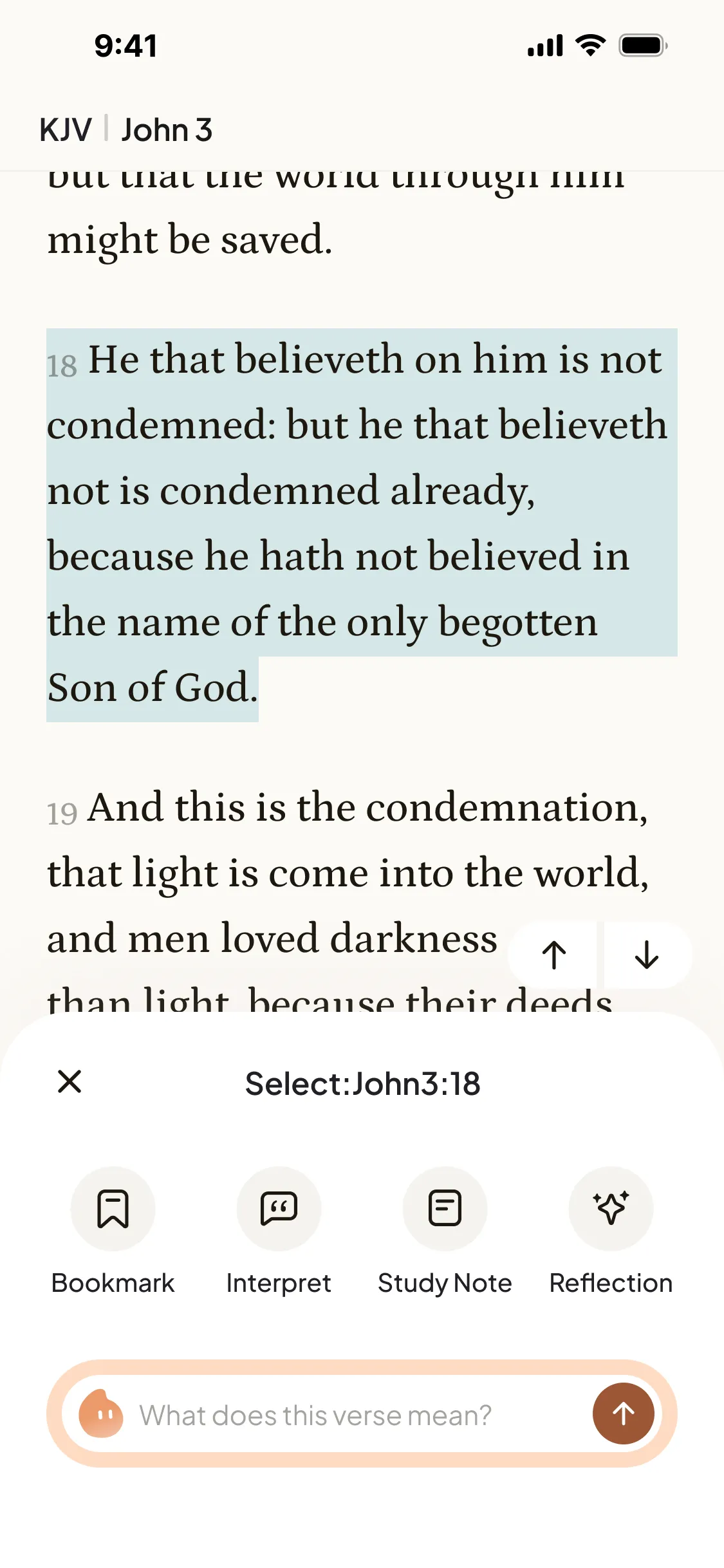 A highlighted Bible passage in Theovia